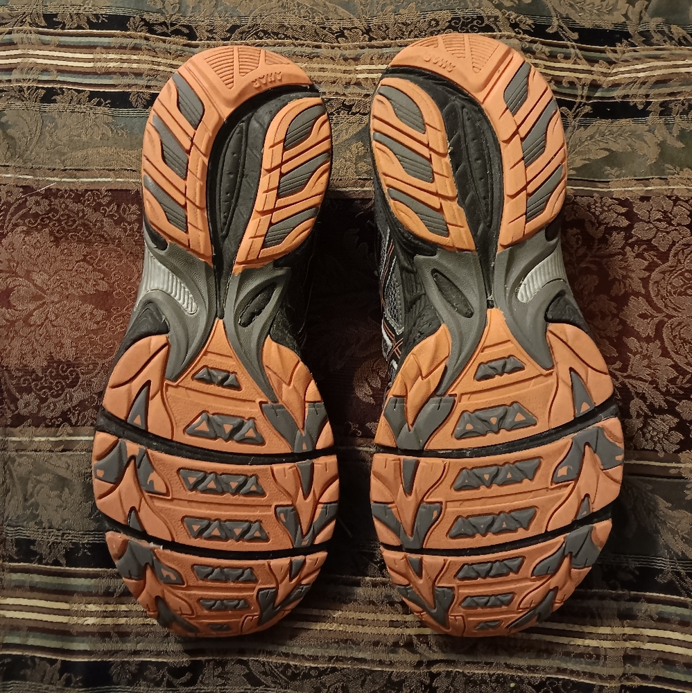 Asics Gel-Venture 5  Hiking Shoes (T5N3N) Grey/Orange Preowned Men's Sz 10.5 - Picture 9 of 12